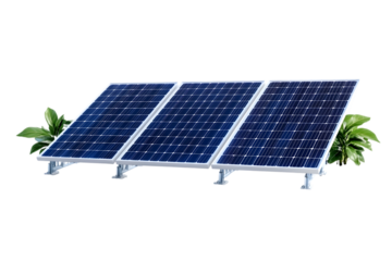 Photovoltaic solar power panel Isolated on white background. Ai Generated Images