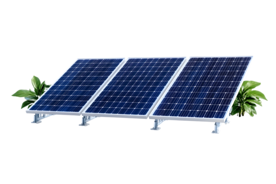Photovoltaic solar power panel Isolated on white background. Ai Generated Images