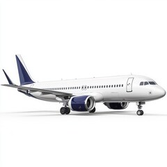 Fototapeta premium Commercial airplane aircraft aviation transport isolated on white background