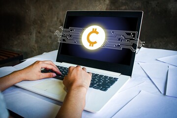 Cryptocurrencies concept vector for digital assets, blockchain markets, and financial business use. Ideal for fintech platforms, investment illustrations, and online currency exchange visuals.