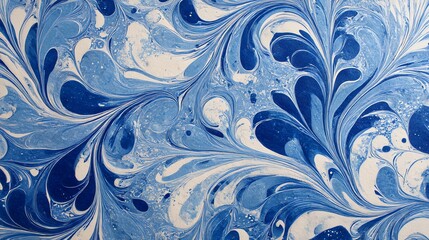 Discover this stunning marbled paper texture in elegant blue and white swirls. Perfect for backgrounds, prints, and creative projects. High-resolution and seamless