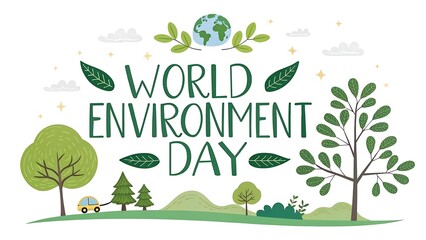 World environment day celebration card or banner design.