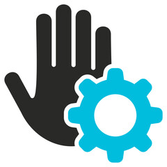 Intervention Glyph Blue Grey Icon