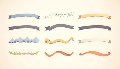 Colorful minimalist bunting banner with cheerful pastel tones on white background, ideal for Children's Day party decorations and greeting cards.