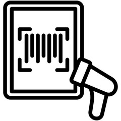 Barcode Scan outline, mini illustration icon. use for modern concept, print, UI, UX kit, web and app development. Vector related to sales, logistic and ecommerce.