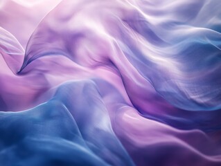 Obraz premium Dreamy Flowing Fabric in Lavender Blue and Purple Gradient