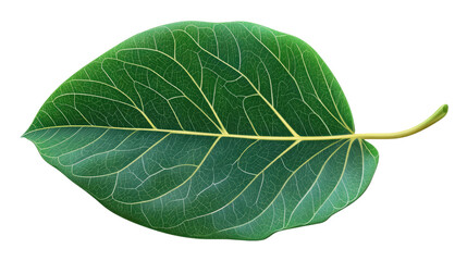 Obraz premium Leaf's intricate details: A detailed macro shot of a vibrant green leaf showcases its delicate veins and textures.