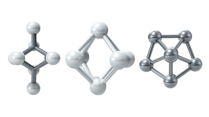 Fototapeta premium Molecular Structures: Three dimensional models of different molecular structures, showcasing the atoms and bonds in a clear and informative manner.