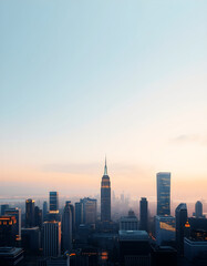 Fototapeta premium Cityscape Sunset View