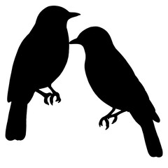 Silhouette Bird Illustration Set