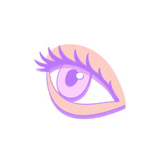 Abstract Eye Illustration with Soft Colors and Minimalist Design
