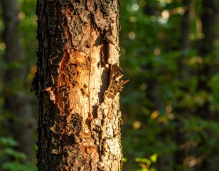 Obraz premium Intricate textures of tree bark, a closeup exploration of nature's canvas closeup