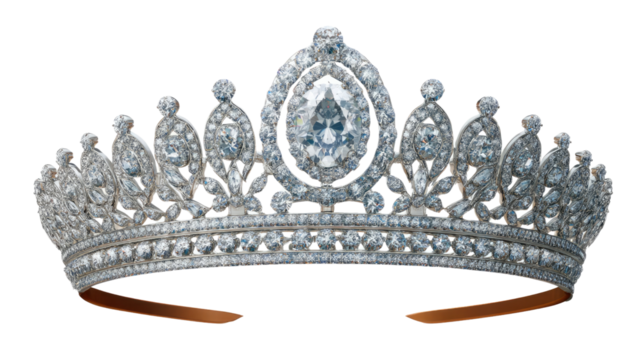 Regal Crown: A dazzling display of wealth and sophistication, this exquisite crown, adorned with shimmering diamonds, speaks volumes of royalty and timeless elegance.