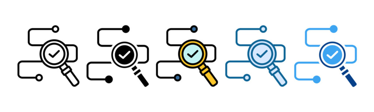 Traceability Icon Set Multiple Style Collection