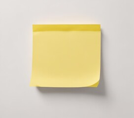 Bright yellow sticky note, close-up view, white background,  sticky,  reminder