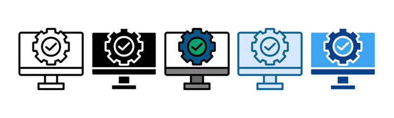 Software Testing Icon Set Multiple Style Collection