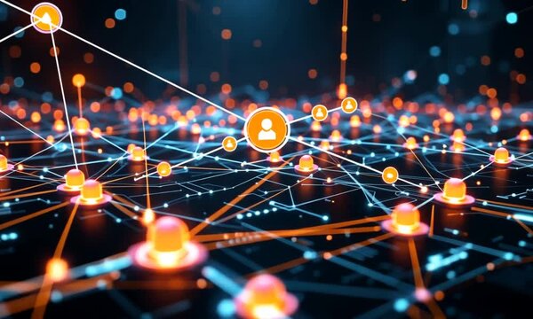 Global Network Connection:  Digital Human Interaction Visualization