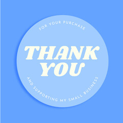 Thank You Sticker for Small Business