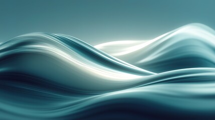 Obraz premium Flowing blue and white abstract textures, a serene and fluid composition evoking tranquility and motion