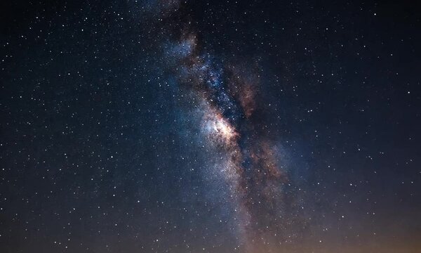 Celestial River: A Night Sky Tapestry of Stars and Nebulae