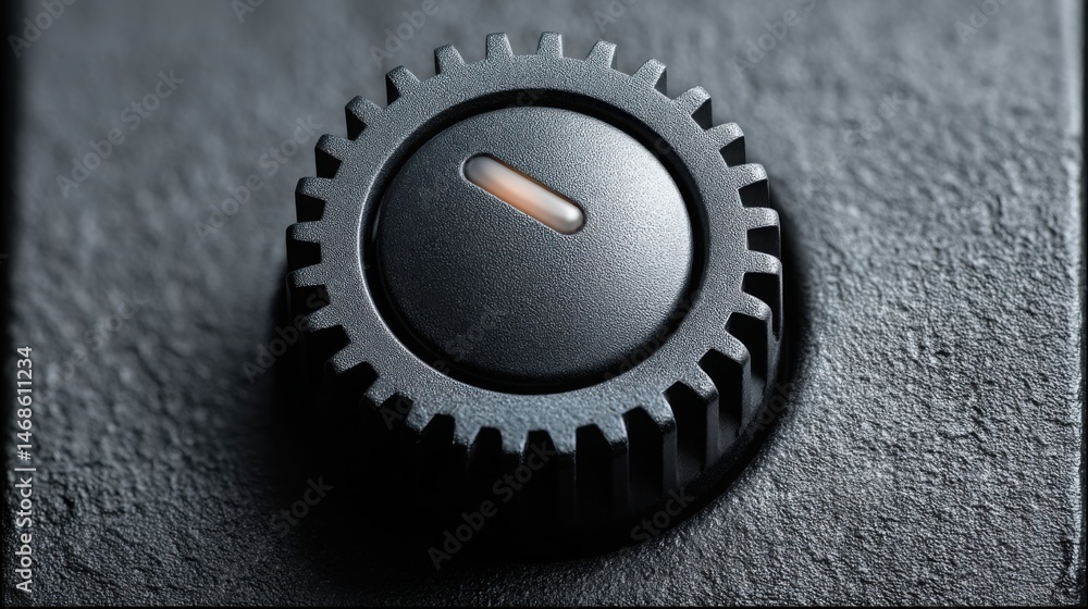 Poster black clock with a unique clock face representing time management and actionable systems in business