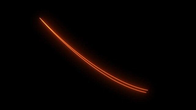 Green here neon arrow. Lightning direction sign on dark background. Vector realistic illustration. 3d render, abstract minimalist geometric background. Colorful neon arrow,