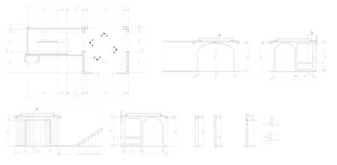 Interior design 2d at modern luxury entrance hall original vector