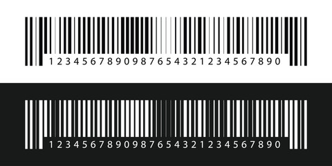 Barcode set, multiple barcodes collection, black and white barcode design, product labeling, inventory tracking in eps 10.