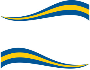 sweden ribbon element flag vector design