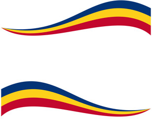 romania ribbon element flag vector design