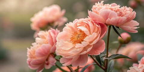 Blush Peony Bloom Soft Petals in Light, floral, nature
