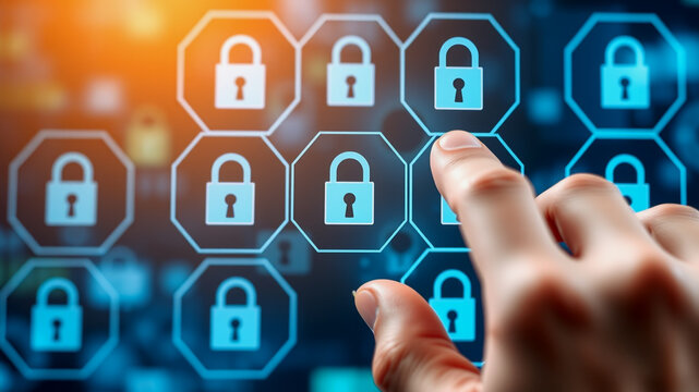 Hand Interacting with a Secure Network Interface