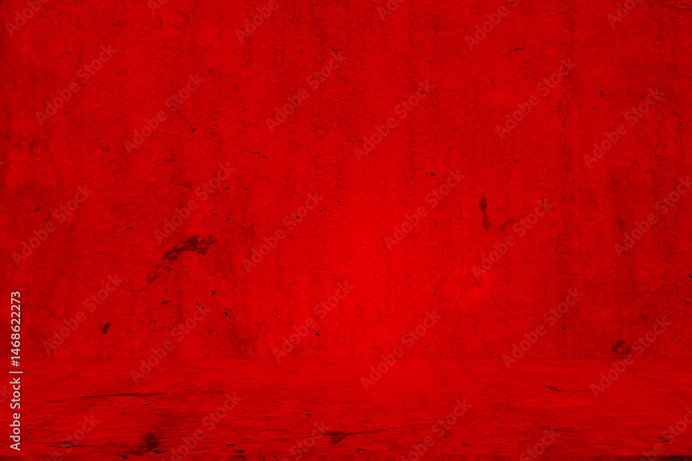 Leinwandbilder wall interior background, studio and backdrops show products.with shadow from window color red backg
