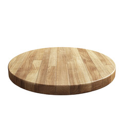 Wooden round platform product display isolated on transparent background
