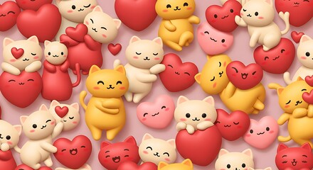 Purrfect Valentine's Day Embrace