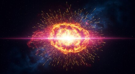 Fiery explosion in space