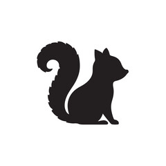  silhouette black and white cat