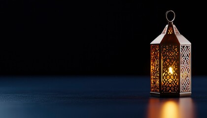 Ornate lantern, warm light