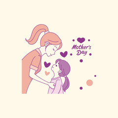 Tender Mother's Day Embrace Logo