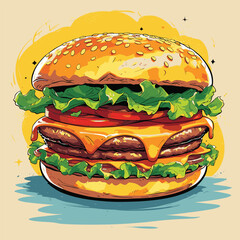 burger vector art for design needs