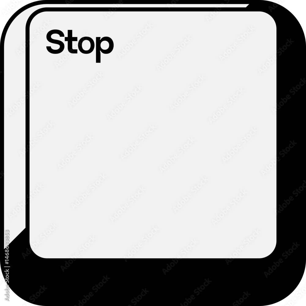 Poster stylized keyboard keycaps button element