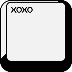 Stylized Keyboard Keycaps Button Element