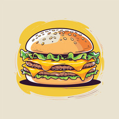 burger vector art for design needs