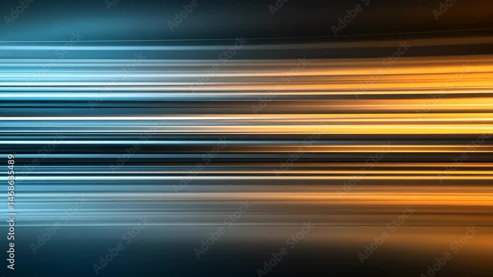 Aufkleber dynamic abstract background featuring horizontal motion lines in blue and orange hues with blurred e