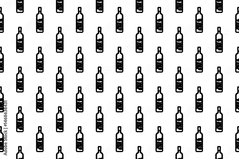 Poster seamless pattern completely filled with outlines of the world in a bottle symbols. elements are even