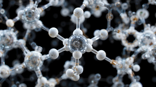 Magnesium citrate rotating molecular structure, 3d model of molecule, e345, looped video