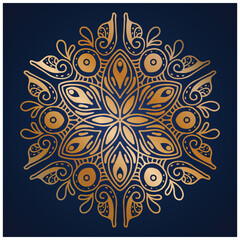 All gold Hand drawn mandala