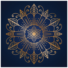 All gold Hand drawn mandala