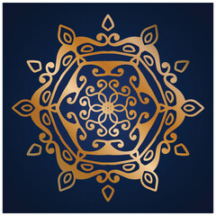 All gold Hand drawn mandala