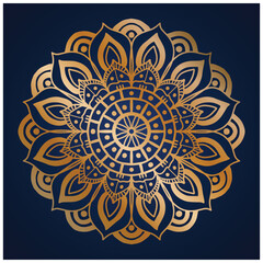 All gold Hand drawn mandala